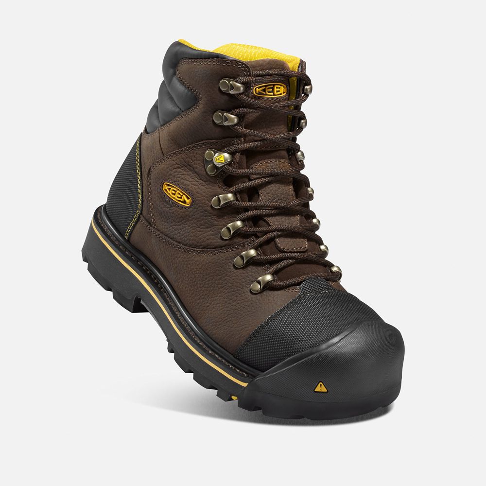 Botte de Travail Keen Homme Marron/Noir | Milwaukee 6\" (Steel Toe) | ZWLQD-9783